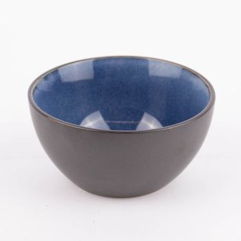 Schale Bowl klein reactive glaze reaktive Glasur dunkelblau 12x6cm (DxH)