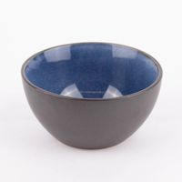 Schale Bowl klein reactive glaze reaktive Glasur dunkelblau 12x6cm (DxH)