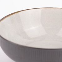 Schale Bowl mit gewelltem Rand reactive glaze reaktive Glasur hellgrau 17.5x6.5cm