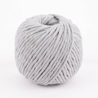 Kordel Baumwolle Makramee 5mm hellgrau 50m