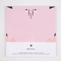Rico Design Origami Papier Hasen 30 Blatt rosa 15x15cm