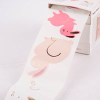 Rico Design Sticker Hasen rosa weiß goldfarbig 120 Stück