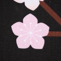 Rico Design Canvas Baumwollstoff Kirschblüten schwarz rosa 50x140cm