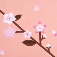 Rico Design Canvas Baumwollstoff Kirschblüten pfirsich rosa 50x140cm