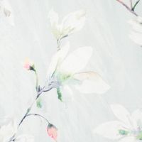 Dekostoff Druckstoff Strukturoptik Aquarell Blumen Blüten mint 1.50m Breite
