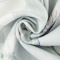 Dekostoff Druckstoff Strukturoptik Aquarell Blumen Blüten mint 1.50m Breite