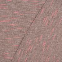 Rico Design Jersey Stoffabschnitt meliert taupe pink 80x100cm