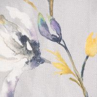 Dekostoff Druckstoff Strukturoptik Aquarell Blumen Blüten grau gelb 1.50m Breite