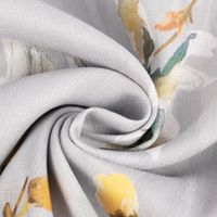 Dekostoff Druckstoff Strukturoptik Aquarell Blumen Blüten grau gelb 1.50m Breite