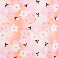 Rico Design Baumwollstoff Kirschblüten pfirsich rosa weiß 50x140cm