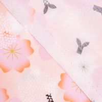 Rico Design Baumwollstoff Kirschblüten pfirsich rosa weiß 50x140cm