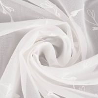Gardinenstoff Gardinenstores Stickerei Batistoptik Blumenranken raumho