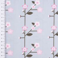 Rico Design Baumwollstoff Kirschblütenzweige hellblau rosa 50x140cm