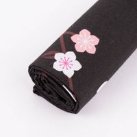 Rico Design Baumwollstoff Kirschblütenzweige schwarz weiß 50x140cm