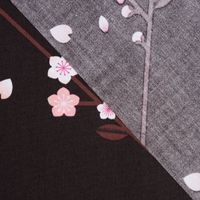 Rico Design Baumwollstoff Kirschblütenzweige schwarz weiß 50x140cm