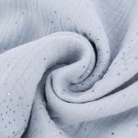 Rico Design Bekleidungsstoff Krinkel MusselKirschblüten hellblau meta