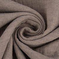 Bekleidungsstoff Double Gauze Windelstoff uni taupe meliert 1.35m