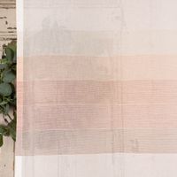 Ösengardine halbtransparent Querstreifen rosa 140x245cm
