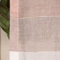 Ösengardine halbtransparent Querstreifen rosa 140x245cm