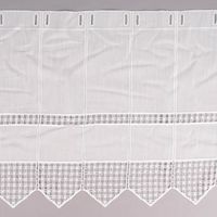 Scheibengardine nähfrei Stickerei Blütenranken ecru 120cm