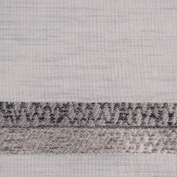 Gardinenstoff Dekostoff halbtransparent Streifen matt glänzend grau 1.50m Breite