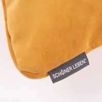 SCHÖNER LEBEN. Samtkissen Le Velvet mit Keder honiggelb 50x50cm