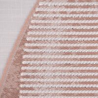 Gardinenstoff Paneele Meterware Scherli Grafik Silbereffekte wollweiß rosenholz 60cm Breite