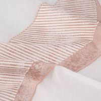 Gardinenstoff Paneele Meterware Scherli Grafik Silbereffekte wollweiß rosenholz 60cm Breite