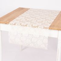 Tischläufer Weichschaum Outdoor Unique creme 45x150cm
