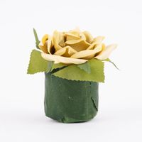 Kunstblume Rose mit Blätter im Topf hellgrün grün 7.5x4.5cm