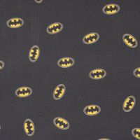 Baumwollstoff Popeline Digitaldr. Batman™© Batsignal schwarz gelb weiß