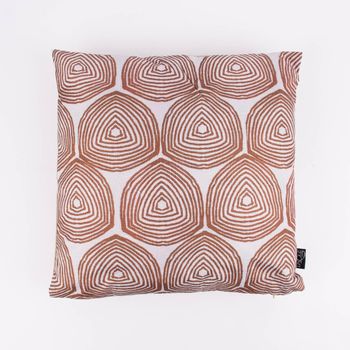 Outdoor Kissen Kreise abstrakt natur braun beige 45x45cm
