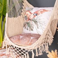 Outdoor Kissen Kreise abstrakt natur braun beige 45x45cm
