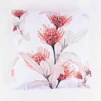 Outdoor Kissen Protea Blumen weiß rosa orange altgrün 45x45cm