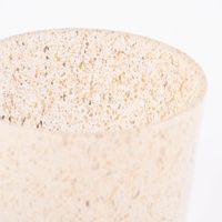 Windlicht Granitoptik Glas glänzend beige 10x8.5cm