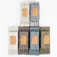 Linen & More Platzsets und Servietten Suzy Streifen 8er Set hellgrau c