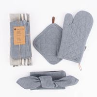 Linen & More Platzsets und Servietten Suzy Streifen 8er Set indigo bla