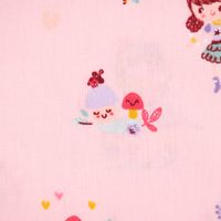 Baumwollstoff Popeline PRINCESS GARDEN Blumen Regenbogen rosa bunt 1.4