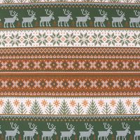 Sweatstoff Digitaldr. CHRISTMAS Rentier Strickoptik weiß grün hellbra
