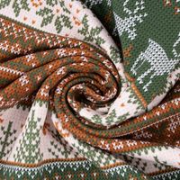 Sweatstoff Digitaldr. CHRISTMAS Rentier Strickoptik weiß grün hellbra