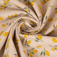 Dekostoff Little Citrus Fruits Mini Zitronen natur gelb 1.40m