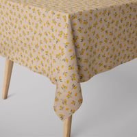 Dekostoff Little Citrus Fruits Mini Zitronen natur gelb 1.40m