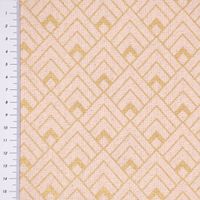 SCHÖNER LEBEN. Vorhang Art Deco Metallic Rauten rosa gold 245cm
