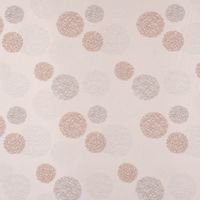 Dekostoff Jacquard Wendestoff Satinlook Kreise beige rosenholz 1.40m