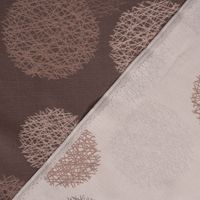 Dekostoff Jacquard Wendestoff Satinlook Kreise beige rosenholz 1.40m