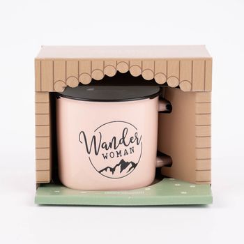 Grafik Werkstatt Tasse Vintage Bergglück aus Keramik in Emaille-Optik verschiedene Motive 400ml