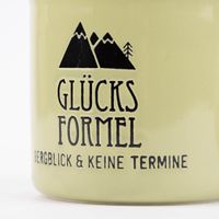 Grafik Werkstatt Tasse Vintage Bergglück aus Keramik in Emaille-Optik verschiedene Motive 400ml