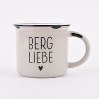 Grafik Werkstatt Tasse Vintage Bergglück aus Keramik in Emaille-Optik verschiedene Motive 400ml