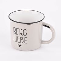 Grafik Werkstatt Tasse Vintage Bergglück aus Keramik in Emaille-Optik verschiedene Motive 400ml