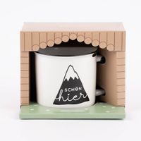 Grafik Werkstatt Tasse Vintage Bergglück aus Keramik in Emaille-Optik verschiedene Motive 400ml